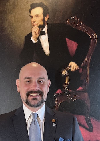 Gerleman with Lincoln portrait