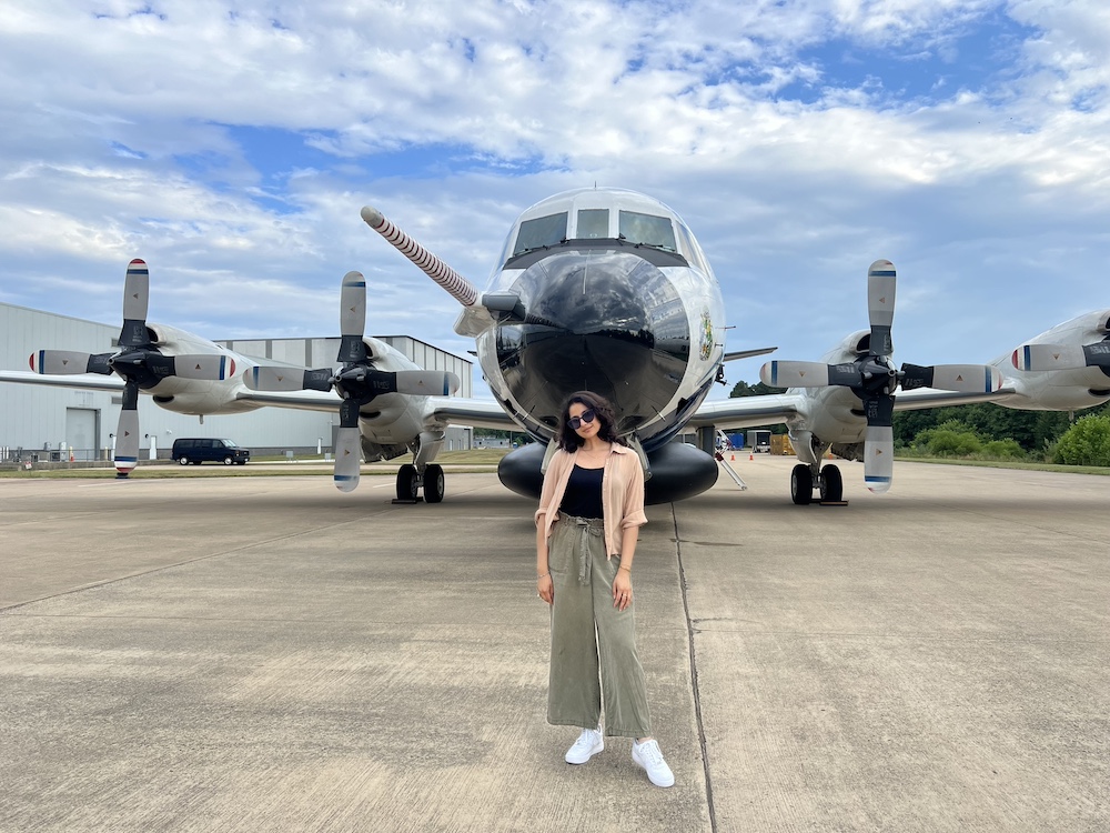 Grad student Sachita Pandey at the Air and Space Museum