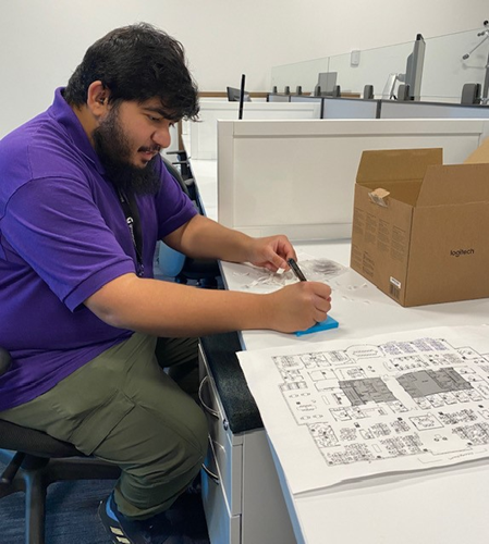 Mohammad Nadeen at his internship