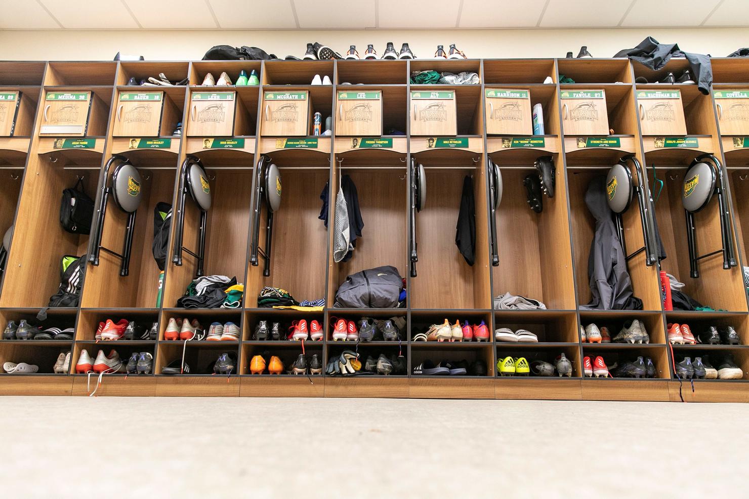 Renovated men's soccer locker room