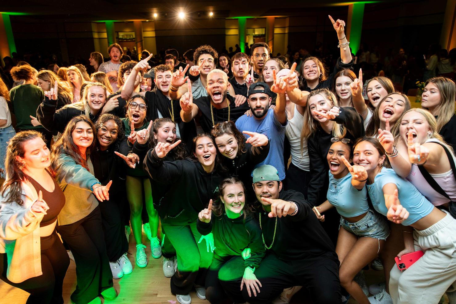 Students gather at the Homecoming Lip Sync battle