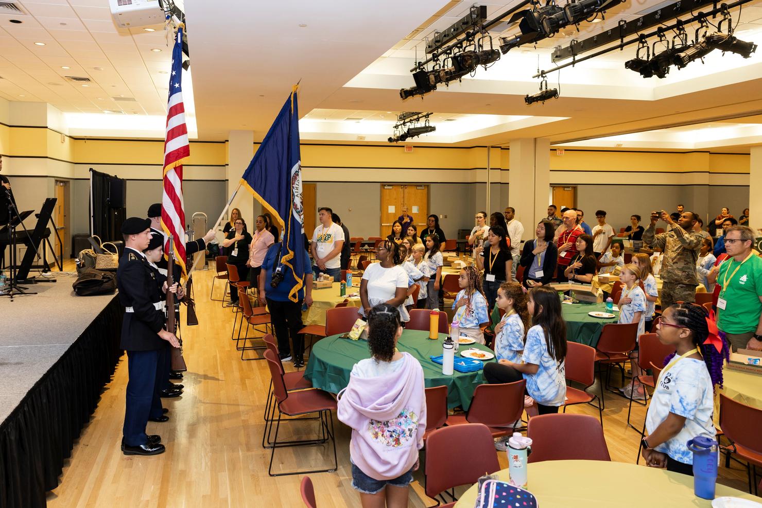 Patriot Battalion’s Color Guard at the 9/11 Day of Service ceremony