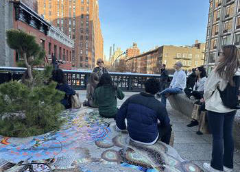 business for good - students visiting NY's Highline