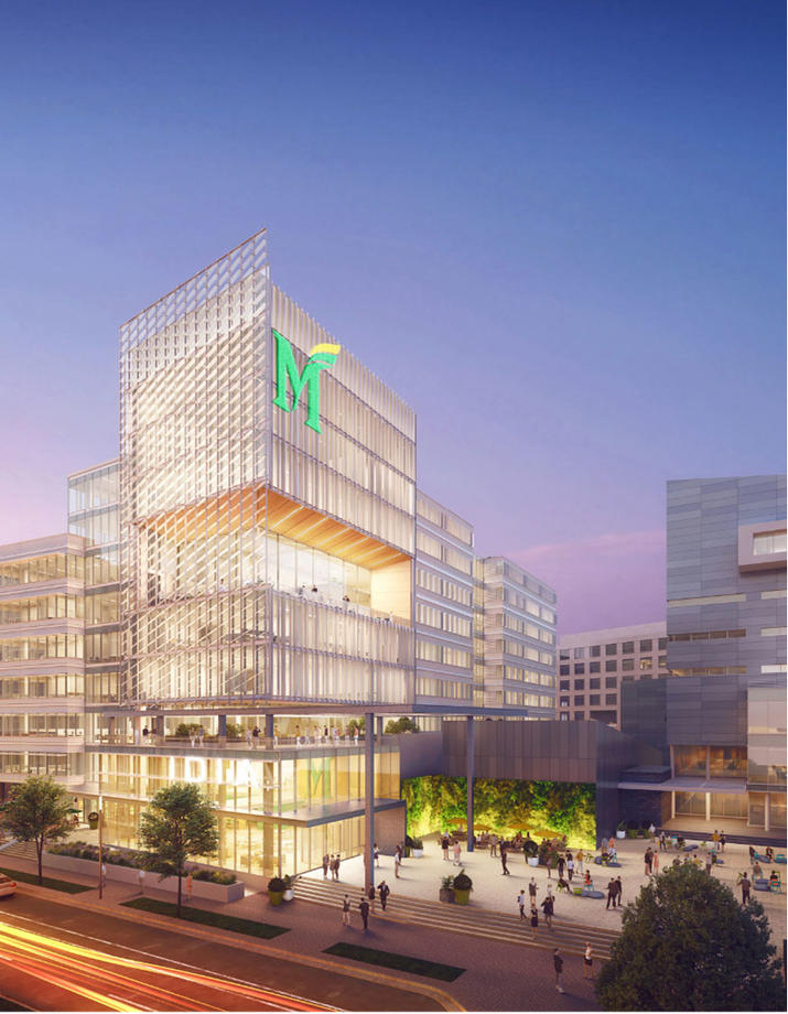 Sunset artist rendering of proposed Mason IDIA campus in Arlington
