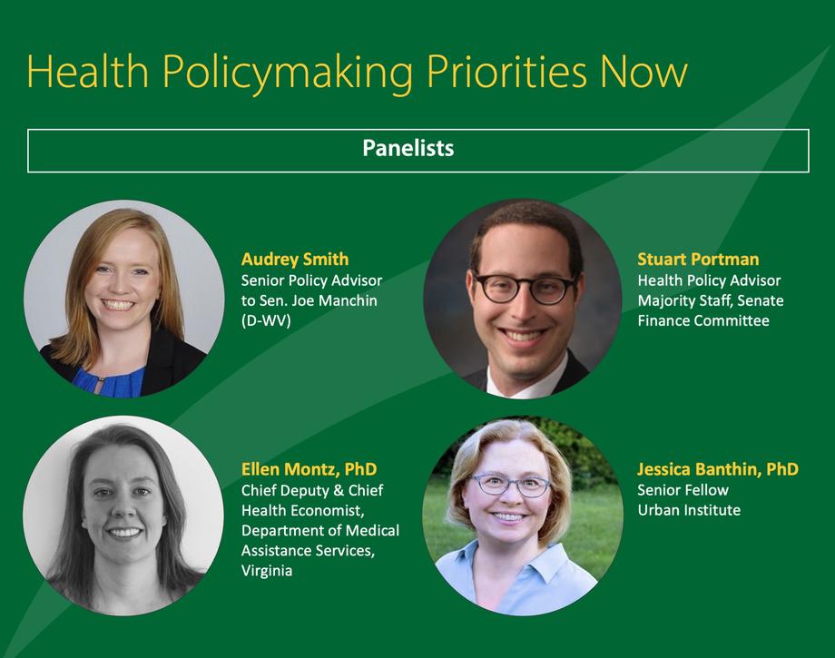 Composite of the four panelists of the event