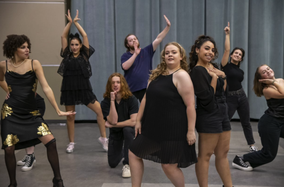 The cast of the upcoming production of Head Over Heels strikes a pose during a showcase at ARTS! By George on September 25. Photo by Cable Risdon Photography.