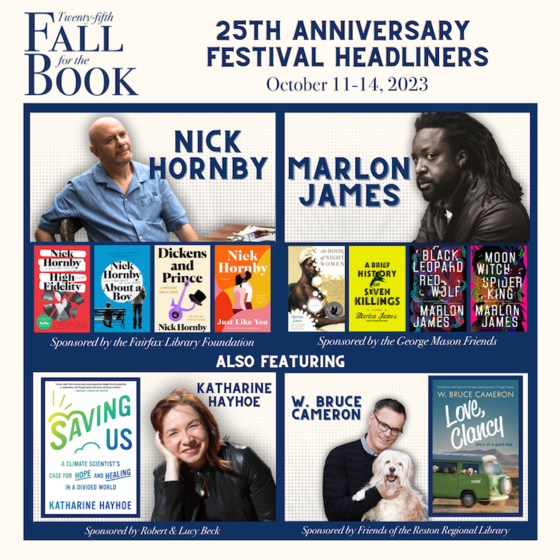 graphic showing books and writers