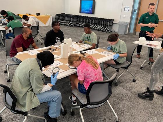 Students participate in activities at STEM bridge camp