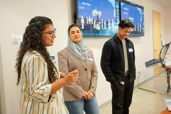 Three students present their research at the CASBBI NRT orientation