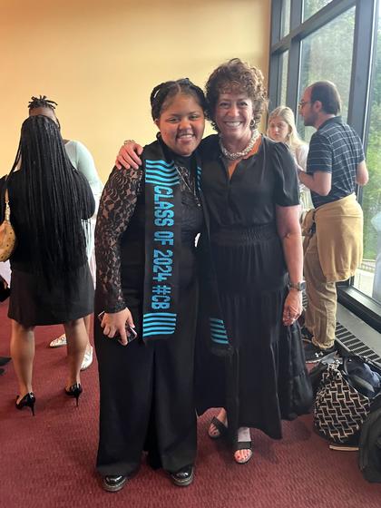 Gabriella Singh and Debbie Cohen at a College Bound DC event