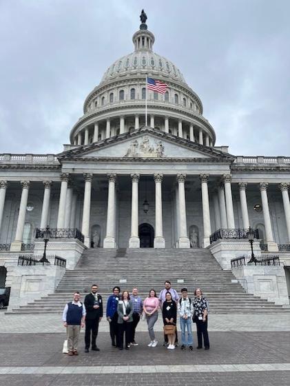Class in front of the Capitol