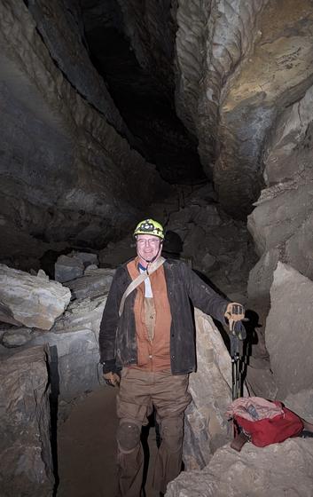 Buz Grover stands in Mammoth Cave