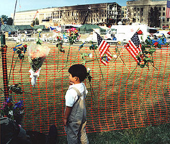 An Nguyen at the Pentagon on Sept. 15, 2001. Photo provided
