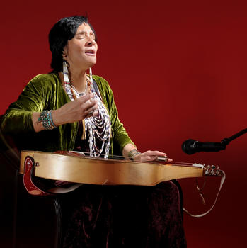 Lap-steel slide guitarist Pura Fé joins Silkroad Ensemble with Uplifted Voices at the Center for the Arts on January 29.
