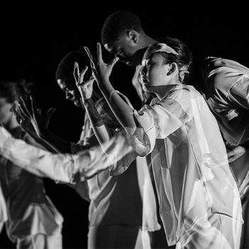 School of Dance students rehearse the choreography for Robert Battle's "Awakening." Photo by Cristian Torres.
