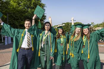 commencement photo of people outside