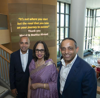 Ahmed brothers posing inside Horizon Hall