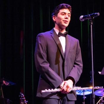 Dewberry School of Music alumni flutist Eduardo Fajardo.