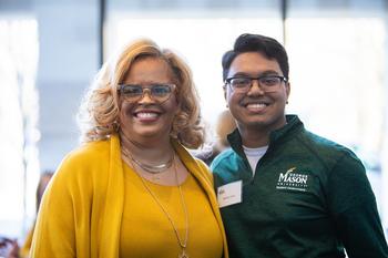 Trishana Bowden with student Rakibui Alam