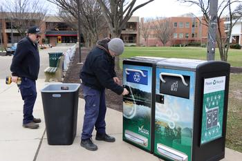 Bigbelly waste stations being installed on campus