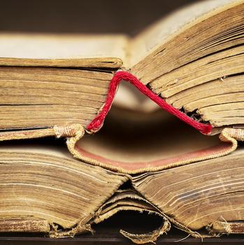 getty images of antique book binding
