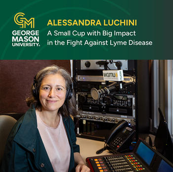Alessandra Luchini in the podcast studio